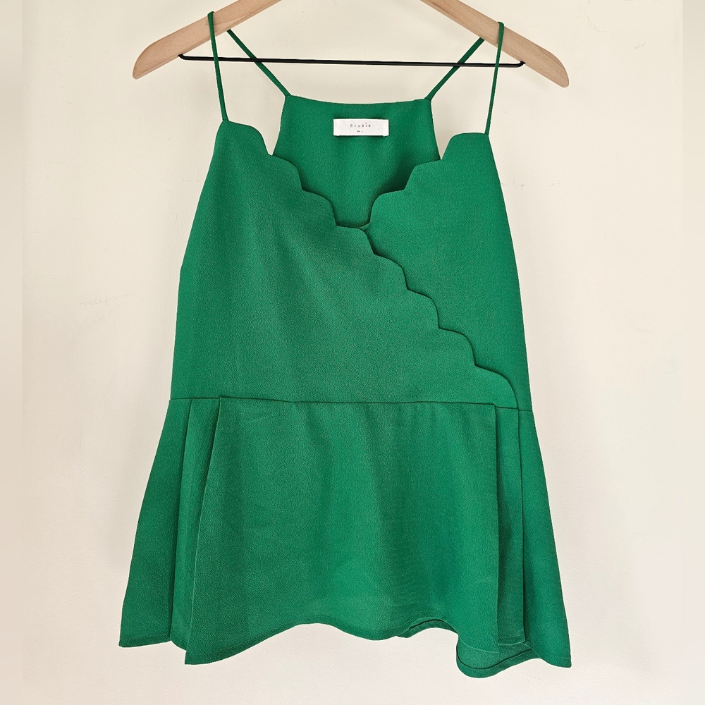 🩷 Green Peplum Camisole